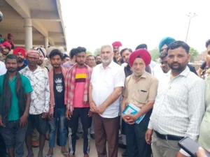 मंत्री ने फील्ड में उतरकर लिया गेहूं की खरीद का जायजा