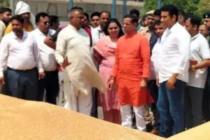 राज्यमंत्री ने पलवल और होडल अनाज मंडी का दौरा किया