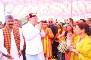 धामी ने पुरोला में किया 55 विकास परियोजनाओं का शुभारंभ