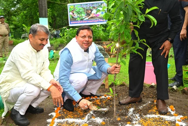 सीएम धामी ने हल्द्वानी में वृक्षारोपण कर पर्यावरण संरक्षण का दिया संदेश