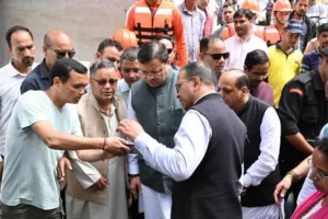आपदा प्रभावित क्षेत्रों का स्थलीय निरीक्षण करने पहुंचे CM धामी