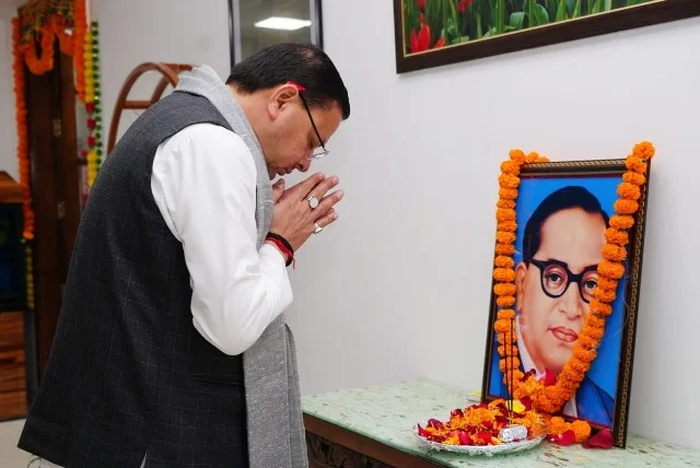 धामी ने आंबेडकर को याद किया, समान नागरिक संहिता को बताया उनके विचारों का प्रतिबिंब