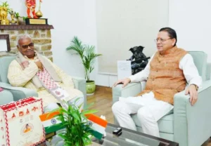 शिक्षा और पंचायती राज सशक्तिकरण पर सीएम धामी और मदन दिलावर के बीच विचार-विमर्श