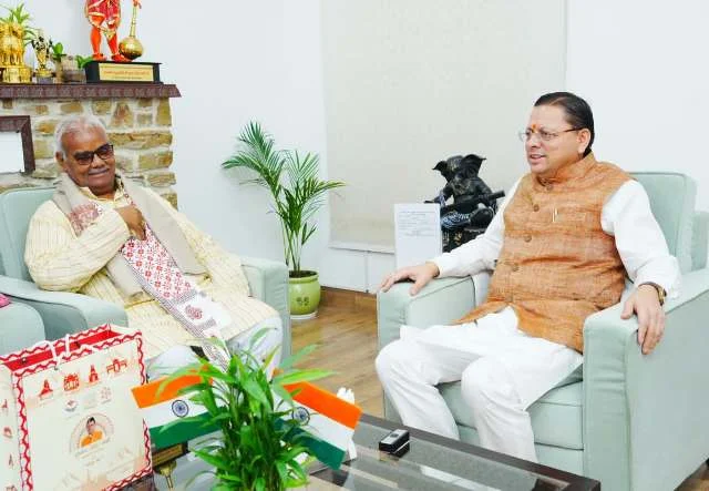 शिक्षा और पंचायती राज सशक्तिकरण पर सीएम धामी और मदन दिलावर के बीच विचार-विमर्श